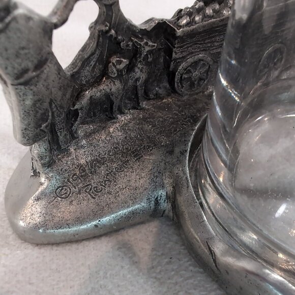 Seagull 1996 Christmas Tree Candle Holder Pewter Etain Zinn Canada Silver Votive - Picture 3 of 11